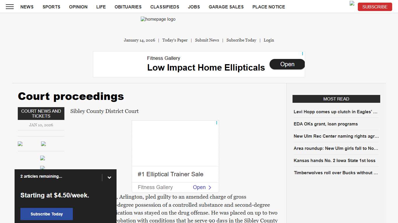 Court proceedings | News, Sports, Jobs - The Journal